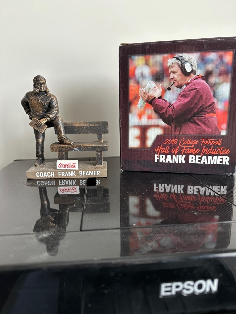 Authentic 2018 Frank Beamer Hall of Fame Statue Virginia Tech Hokies